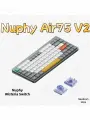 Беспроводная портативная механическая клавиатура Nuphy Air75 V2 (75%), поддерживает Bluetooth/2.4G/USB-C и RGB-подсветку, совместима с системами Windows/Mac OS/Linux.