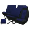 Чехлы сидений для а/м Газель 2705,2217 7-ми мест. (синий) жаккард/ анатомические