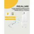 Cетевое зарядное устройство Realme с USB входом 18W/2A в комплекте с кабелем USB Type-C 3A (Без упаковки)
