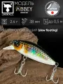 Воблер минноу на щуку/на головля/на судака/на окуня/на форель JACKALL Abbey Minnow 38SF цв. hl silver & black