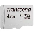 Карта памяти Transcend microSDHC 4 ГБ Class 10, V10, A1, UHS-I U3, R/W 20/10 МБ/с, 1 шт., черный