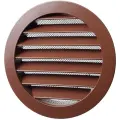 Решетка вентиляционная круглая D125 мм RAL8016 махагон коричневый матовый