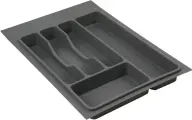 Лоток для столовых приборов 5 отсеков Konsensa 32.5x4.5x48.5 см полипропилен цвет серый