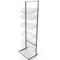 Торговая стойка сетчатая Торгстойка ПР63 с наклонными корзинами