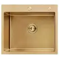 Мойка для кухни из нержавеющей стали 3мм врезная 60х50 золотая Премиум AFLORN AF96050W