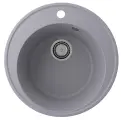 Мойка кухонная Ulgran Quartz Nora 485-05 48x48, кварцевая, серая, матовая, круглая, российская