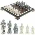 Шахматы Средневековье доска 40х40 см лемезит каменные ножки 123370