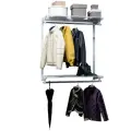 Гардеробная система хранения Титан-GS Вешалка двухъярусная 1200 белая 350