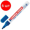 Комплект 6 шт, Маркер меловой EDDING 4095, 2-3 мм, синий, сухостираемый, для гладких поверхностей, E-4095/3