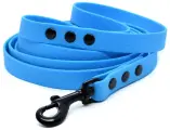 Поводок из биотана 10 м, ширина 16 мм, Woofy Iron, прорезиненный, водостойкий, голубой