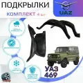 Подкрылки комплект для УАЗ 469 (УАЗ Хантер, Бобик) / Локеры / Защита крыльев / Защита колесных арок