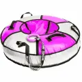 Тюбинг ватрушка Snow Show элит 105 см розовый/серебро + подарок (транспортировочное кольцо)