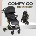 Коляска прогулочная складная Farfello Comfy Go Comfort Chrome, черное золото