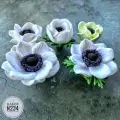Силиконовые молды - Набор Анемоны- 5 шт, для шоколада, мармелада, мастики, мыла, смолы.