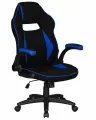 Офисное кресло DOBRIN 132B LMR RICK черно-синий, черный