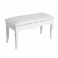 Банкетка Вивальди М с ящиком белый, ткань экокожа белый, 80х45х33 см
