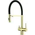 Смеситель для кухни под фильтр на магните Grocenberg GB4096GO Золото (Kerox Венгрия)