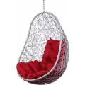 Кресло подвесное Bigarden Easy Gray, 80x120х75 см, нагрузка до 160 кг, с подушкой, красное