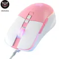 Игровая мышь для компьютера ONIKUMA CW916 Milky Pink с RGB подсветкой