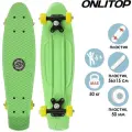 Пенниборд ONLITOP, 56×15 см, колёса PVC 50 мм, пластиковая рама, цвет салатовый