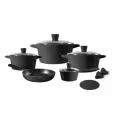 Набор посуды для приготовления, кастрюли с мраморным покрытием с крышками, сковородой, индукционных плит 12 предметов