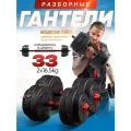 Набор гантелей разборных Гантели в Деле+ гриф 16.5 кг 2шт, 33кг, возможность трансформации в штангу