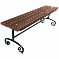 Скамейка садовая Мультиагро Персей без спинки. Мультиагро. 1.5м (цв. черн/палисандр)