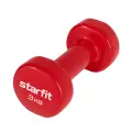 Гантель виниловая Starfit DB-101 3 кг, красный