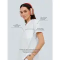 Топ медицинский Raisin 1.0, с карманами, дышащий, V-образный вырез, женский, S, белый