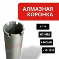 Коронка алмазная 63мм 1-1/4