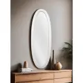 Настенное Зеркало GARRET Летиция, овальное, с рамой, МДФ, 112x38 см, белое