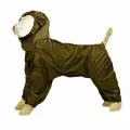 Комплект: Теплый комбинезон+Снуд (шапка) для американского стаффордширского терьера суки, на флисе, повышенной прочности, цвет хаки