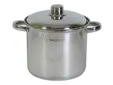 Кастрюля 7,3л из нержавеющей стали Гретта с металлической крышкой