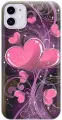 Силиконовый чехол на Apple iPhone 11 / Эпл Айфон 11 с рисунком Волшебные сердечки