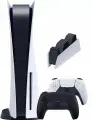 PS5 (ПС5) Игровая приставка Sony PlayStation 5 Slim+2-й геймпад(фиолетовый)+зарядное + игра Cyber Pank, 1000 Гб