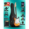 Электрогитара для начинающих Stratocaster, с полным комплектом, цвет Санберст