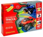 Гибкий автотрек Bondibon Безумная трасса с машинкой, 186 деталей трассы (ВВ5580)