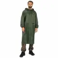 Плащ-дождевик с капюшоном мужской Huntsman ВВЗ для рыбалки, охоты, непромокаемый, ткань таффета PVC 20000, цвет зеленый (р. 56-58/182)