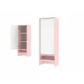 Есэндвич Grand Лаворо 8 Шкаф настольный 40х110х25 см , с полками, для офиса и детской (Розовый кварц/Белый)