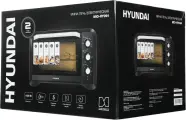 Мини-печь Hyundai MIO-HY094 35л. 1600Вт черный, Световой индикатор, Таймер, Конвекция, Съемная решетка в комплекте