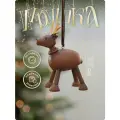 Елочная игрушка Лавка Чудес Олень с золотом, полирезин, 9,7 см, цвет коричневый
