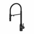 Смеситель для кухни Paulmark Magneto One 213188-AN для кухни (мойки), латунь, выдвижной, поворотный, гибкий, переключатель на излив/душ, антрацит