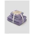 Estia Мартос комплект полотенец 30х50-4/50х80-2/70х130-2 хлопок, сиреневый 500 г/м2, 8 пр.