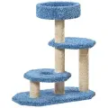 Когтеточка ПУШОК, двухъярусная, лежанка, ковролин, 83x42x94см