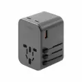 Energea СЗУ Travel World adapter 65, 2USB-C + 1USB-A, PD65W Gunmetal