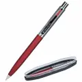 Ручка подарочная шариковая BRAUBERG Cornetto, синяя, корпус серебристый с бордовым, линия письма 0,5 мм, 143492 Набор - 3 шт.