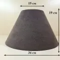 Абажур 34*15*19 см, для настольной лампы, Е27, Россия, цвет кофе, ткань канвас
