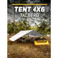 Тент туристический Talberg TENT 4Х6м SAHARA, серый, оттяжки, колышки, сумка-чехол в комплекте