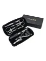 Маникюрный набор мужской Zinger 8105, 7 предметов, медицинская сталь, серебристый/черный