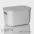 Контейнер для хранения с крышкой LaDоm «Лёгкость», 25,7×18×16 см, цвет белый